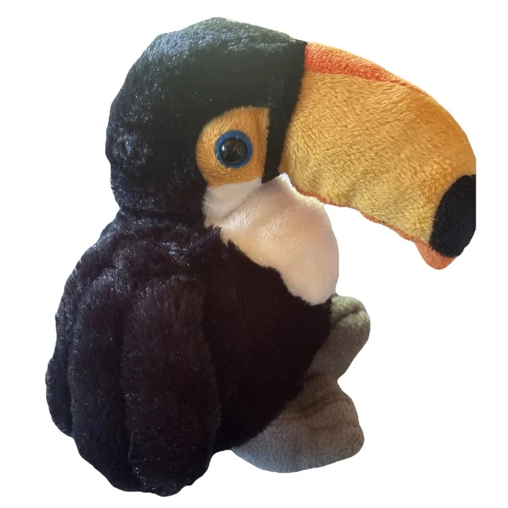 Ganz Webkinz Toucan Plush Stuffed Animal Tropical‎ Bird Black Orange 8.5 Inch